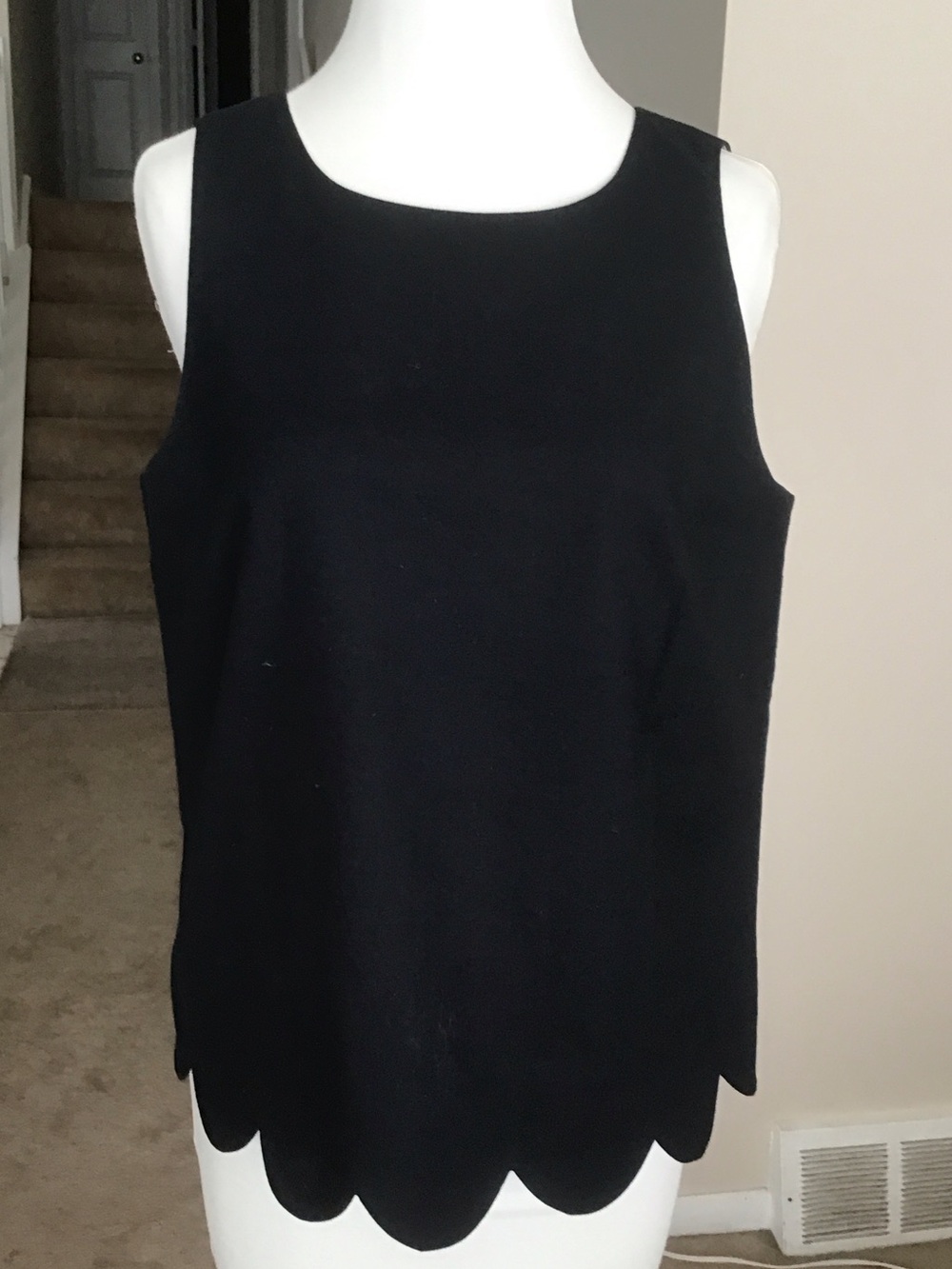 Vineyard Vines Deep NavyTank Top with Scalloped Bottom